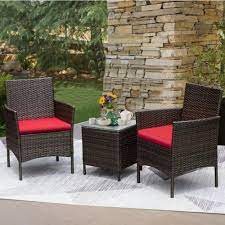 Pe Rattan Wicker Chairs With Table