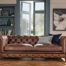 halo earle chesterfield leather sofas
