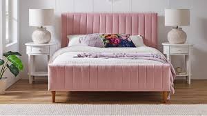 alexa queen bed pink harvey norman au