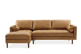 madison leather chaise sectional sofa