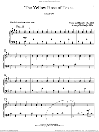 Get notes right to complete the song. The Yellow Rose Of Texas Sheet Music For Piano Four Hands Pdf