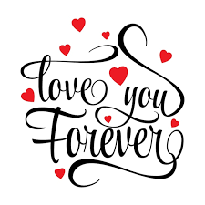 love you forever typographic valentines