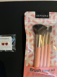sephora mini 4 brush set and earrings
