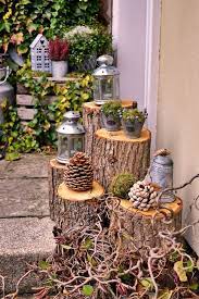 Tree Stump Garden Decor Ideas