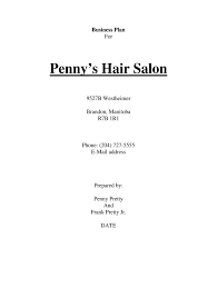salon business plan sle pdf fill