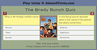 From tricky riddles to u.s. The Brady Bunch Quiz