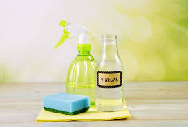 clean with a bottle of vinegar