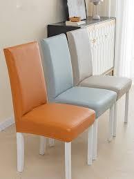 Pu Leather Dining Chair Covers Stretch
