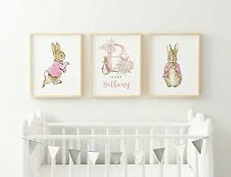 3 personalised nursery prints a4