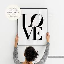 Love Printable Wall Art L O V E Classic