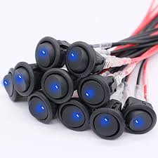 At times, the cables will cross. Amazon Com Mxuteuk 10pcs 12v Blue Led Light Round Boat Rocker Switch Toggle With Wire On Off 20a Spst For Car Truck Control Kcd2 102n Cx Bu Industrial Scientific