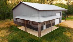 40x56 barn building with wraparound