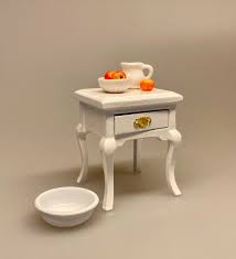 miniature lille bord med skuffe og