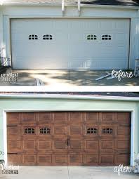 At this point, if you're not into the whole barn wood look, then you can just stain it, or paint it whatever color you want! Faux Wood Garage Door Tutorial Prodigal Pieces