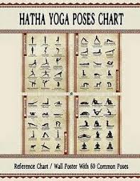 Hatha Yoga Poses Chart 60 Common Yoga Poses And Their Names A Reference Guide To Yoga Asanas Postures 8 5 X 11 Full Color 4 Panel Pamphlet By