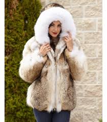 The Abby Coyote Fur Parka Coat With