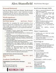 Real Estate Manager Resume Foodcity Me