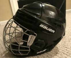 Details About Bauer Ims 5 0 Ice Hockey Helmet With Cage And Chin Guard Black Size Medium