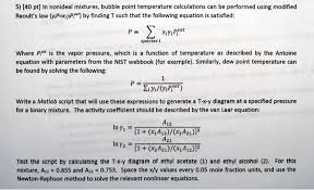 Bubble Point Temperature Calculations