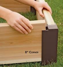 When you're building your raised garden bed up against a wall, take into account the thickness of the sleeper that will be attached to your support posts. Raised Bed Corner Brackets Canada