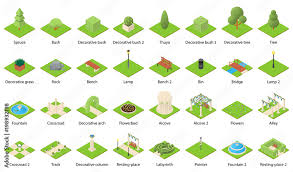 Park Nature Elements Landscape Design
