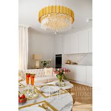 Glamour Crystal Chandelier Empire Gold
