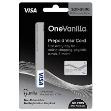 one vanilla visa gift card 20 500