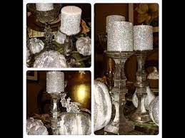 Faux Mercury Glass Candlestick Holders