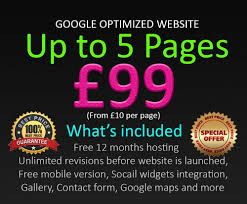 5 Page Bespoke Web Design Just 99 London Seo Services