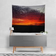 Red Sunset Tapestry Epic Clouds