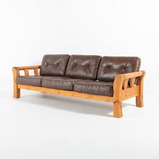swedish modern pine frame sofa 1960 s