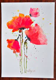 Pin On Poppy Flower Painting