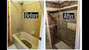 The primary benefit of cement board is that it does not grow mold or rot in wet environments. Tub To Shower Transformation Youtube