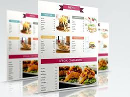 Restaurant Menu Flyer Templates Free Brochure Template Download