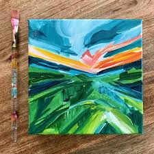 Easy Abstract Landscape Painting Ideas