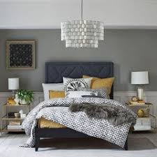 what color bedding for dark grey headboard