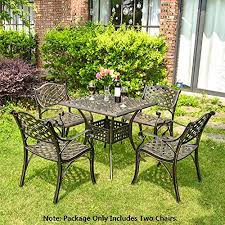 Cast Aluminum Dining Chairs For Patio