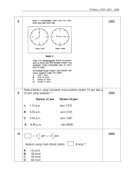 2 markah  ( upsr 2001) 11 azian bangun dari tidur dan melihat waktu pada masa itu adalah seperti. Basic Mathematics In Bahasa Malaysia For Mid School Notes