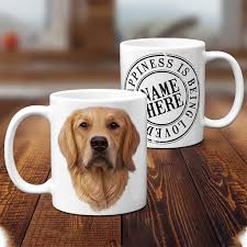 personalised golden retriever dog mug