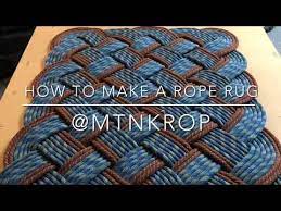 how to make a climbing rope rug you