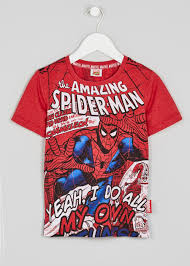 Kids Spiderman Print T Shirt 2 9yrs Matalan Shoe Size