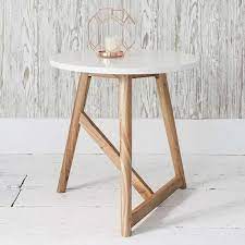 Hamar Round Side Table Grey Or White