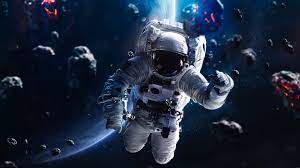 astronaut wallpaper 4k asteroids blue