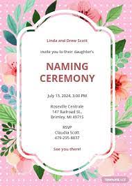 If you need free naming ceremony invitation video makers to make an attractive video, you can download the app and follow the instruction below. 12 Free Naming Ceremony Invitation Templates Customize Download Template Net