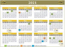 Calendari laboral indústria de la fusta prov. Barcelona 2021 Work Calendar In Image Or Excel Downloadable For Free