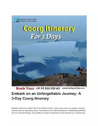 coorg itinerary powerpoint presentation