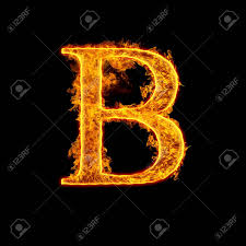 Fire Alphabet Letter B Isolated On Black Background. Stock Photo, Picture  And Royalty Free Image. Image 22914104.