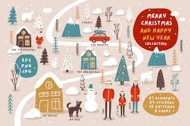 Merry Christmas Happy New Year Graphic By Juliya Kochkanyan Creative Fabrica