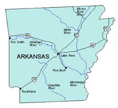 Arkansas Us State Powerpoint Map Highways Waterways Capital And