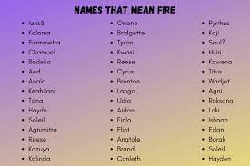 300 majestic baby names that mean fire